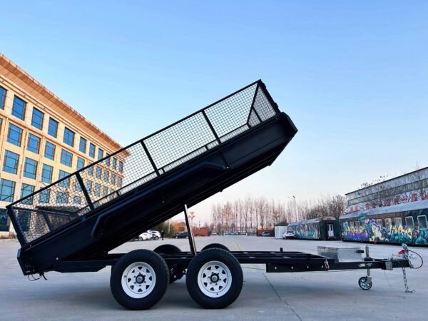13x6 Hydraulic Dump Trailer with Cage – 4500kg Rated, Black Finish - Image 2