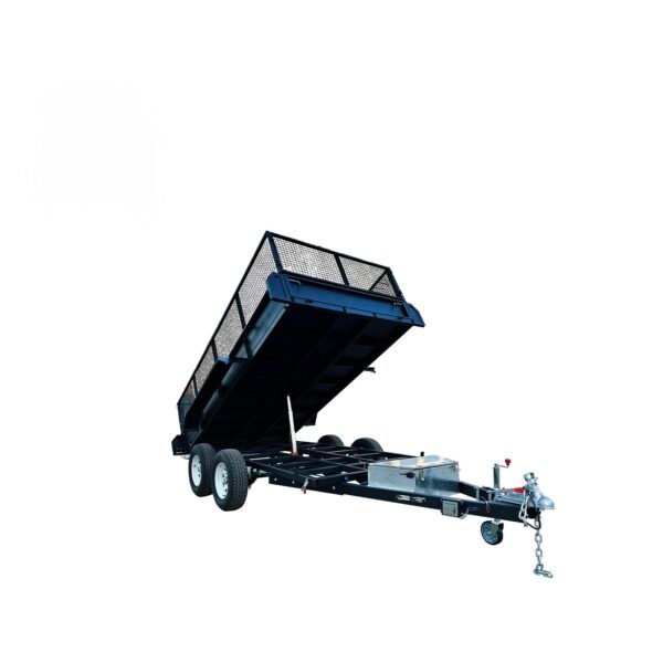 13x6 Hydraulic Dump Trailer with Cage – 4500kg Rated, Black Finish