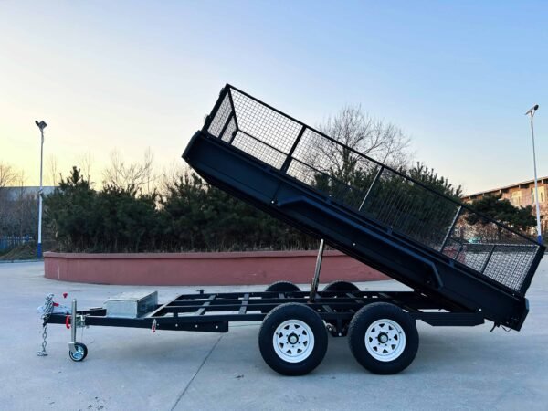 13x6 Hydraulic Dump Trailer with Cage – 4500kg Rated, Black Finish - Image 4