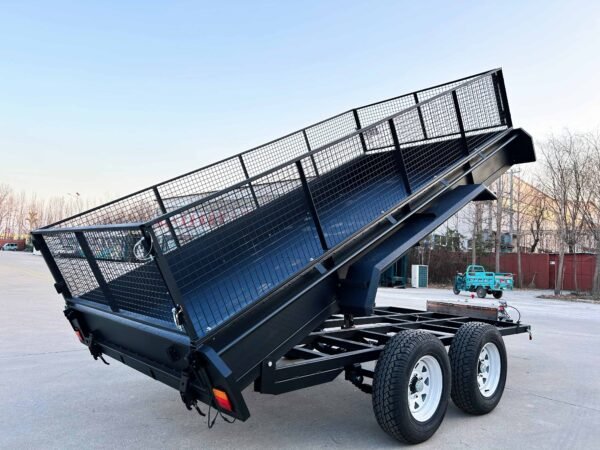 13x6 Hydraulic Dump Trailer with Cage – 4500kg Rated, Black Finish - Image 5