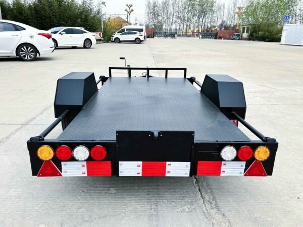 Single Axle Black Flatbed Trailer - Image 5
